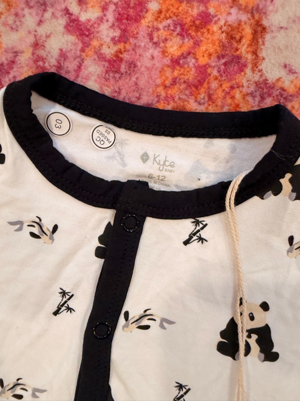 Kyte Baby Panda Bamboo Footie Pajamas 6-12 Months Zipper One Piece NWT - Picture 2 of 2